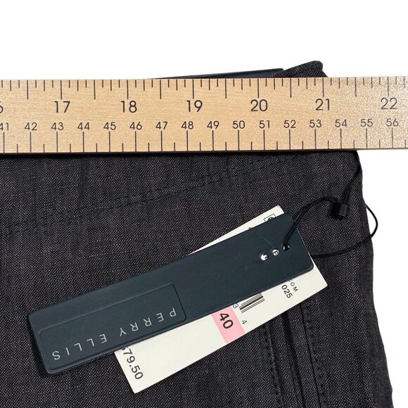Perry Ellis Linen Drawstring Pants Slate Gray Mens Size 40 Straight Casual NWT - Picture 9 of 13